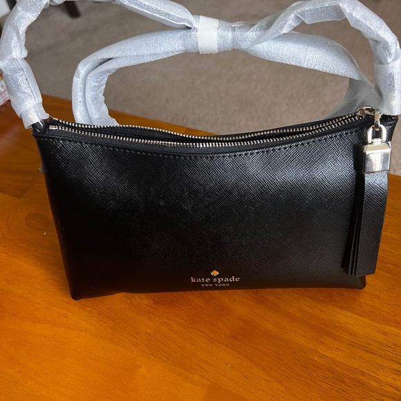 Brand new Kate Spade cross body black leather purse - Picture 1 of 4